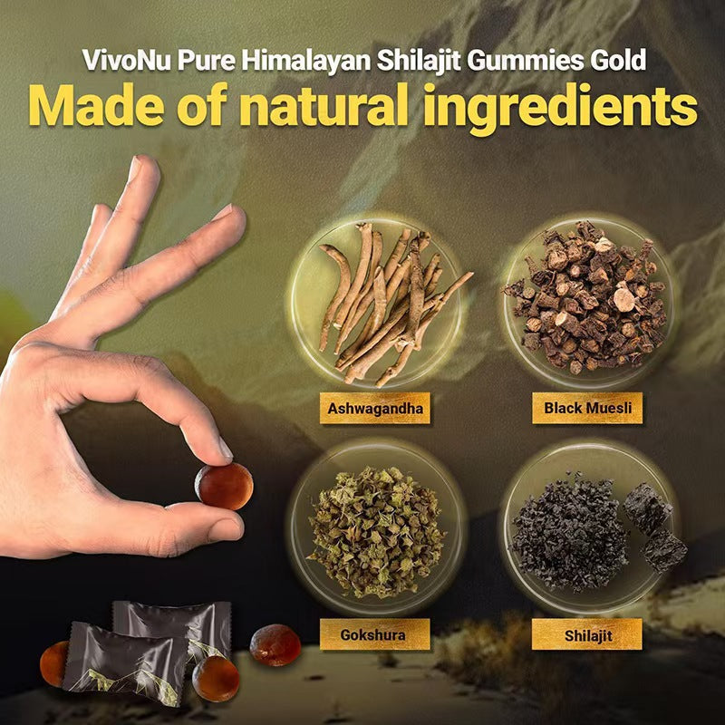Himalayan Shilajit Gummies with Ashwagandha & Gokshura